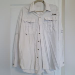 Columbia PFG Omni-shade Men's Long Sleeve Shirt in White